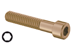 Socket Head Cap Screw Silicone Bronze 3/8-16 * 2" [Cup Point] [Allen Drive]