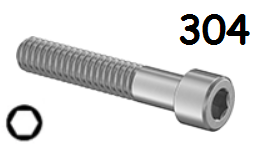 Socket Head Cap Screw Stainless Steel 6-32 * 1-1/4" [Cup Point] [Allen Drive]