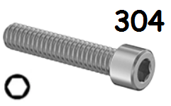 Socket Head Cap Screw Full Thread Stainless Steel 1-8 * 3