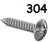 Truss Head Metal Screw Full Thread Stainless Steel #8 * 1-1/4" [Philips Drive] data-zoom=