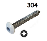 Truss Head Metal Screw Full Thread Stainless Steel #8 * 5/8" [Philips Drive]