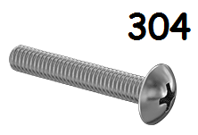 Truss Head Machine Screw Full Thread Stainless Steel 1/4-20 * 5/8