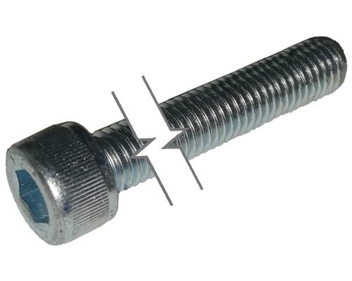 Metric Socket Head Cap Screw Zinc Plated Full Thread M6 * 1 * 20mm Grade 8.8 [Allen Key]