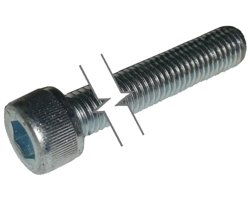 Metric Socket Head Cap Screw Zinc Plated Full Thread M6 * 1.0 * 25mm Grade 8.8 [Allen Key]