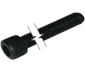 Metric Socket Head Cap Screw Black-Oxide Alloy Steel Full Thread M2.5 * 0.45 * 4mm Grade 12.9 [Allen Key]