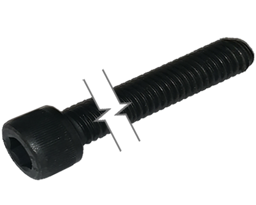 Metric Socket Head Cap Screw Black-Oxide Alloy Steel Full Thread M2.5 * 0.45 * 4mm Grade 12.9 [Allen Key]